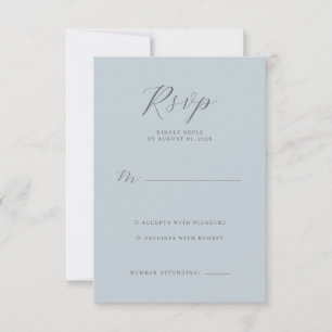 Tarjeta de RSVP Sereno Azul