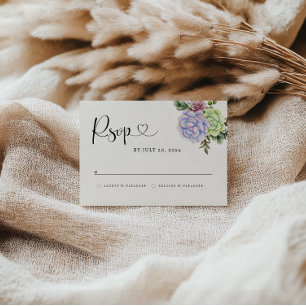 Tarjeta de RSVP Suculenta