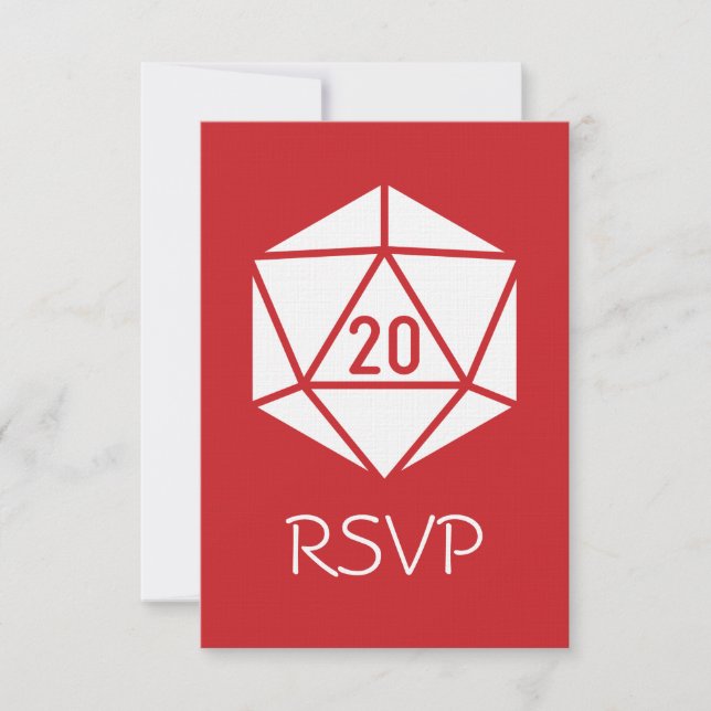Tarjeta de RSVP Tabletop Chic en Cereza (Anverso)