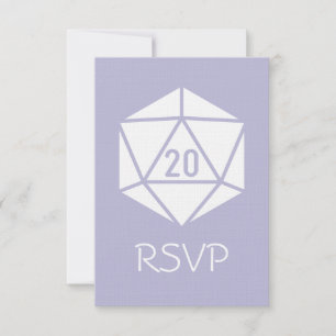 Tarjeta de RSVP Tabletop Chic en Lavanda