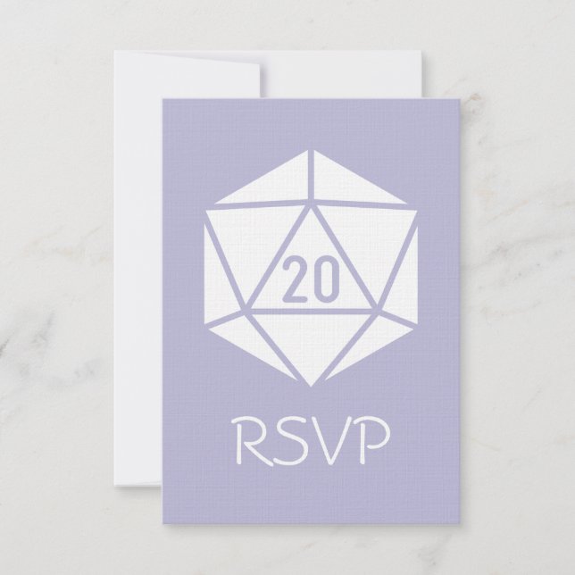 Tarjeta de RSVP Tabletop Chic en Lavanda (Anverso)