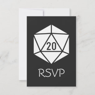 Tarjeta de RSVP Tabletop Chic en Negro