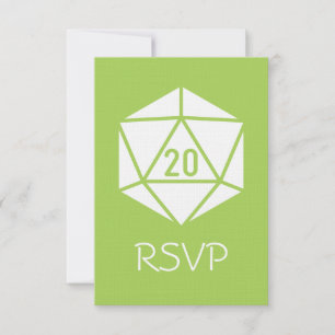 Tarjeta de RSVP Tabletop Chic en Peridot