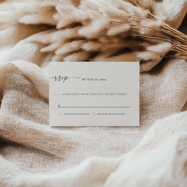 Tarjeta de RSVP TEXAS elegante -  (Subido por el creador)