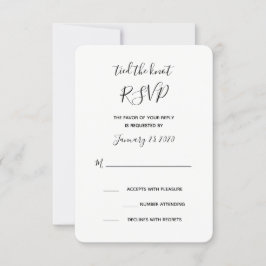 Tarjeta de RSVP "Tied the Knot"