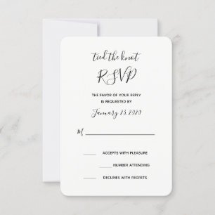 Tarjeta de RSVP "Tied the Knot"