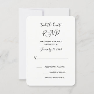 Tarjeta de RSVP "Tied the Knot"