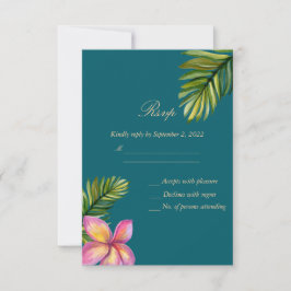 Tarjeta de RSVP Tropical