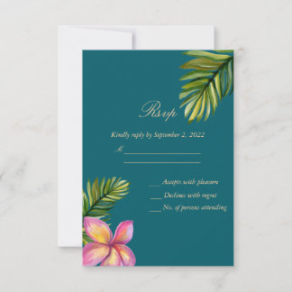 Tarjeta de RSVP Tropical
