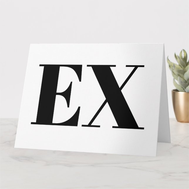 Tarjeta de ruptura personalizada para ex novio o e (Planta pequeña)