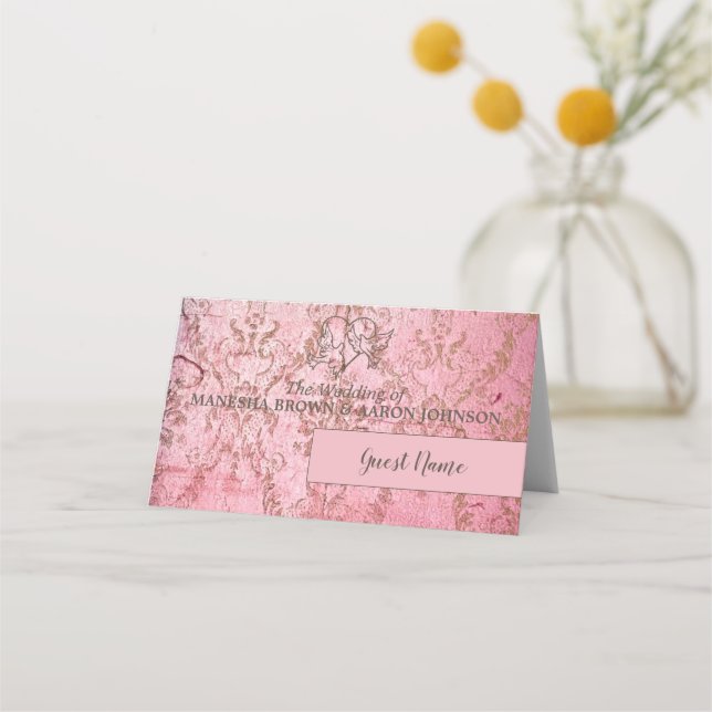 Tarjeta de Rustic Pink - Tarjeta de asiento (Anverso)