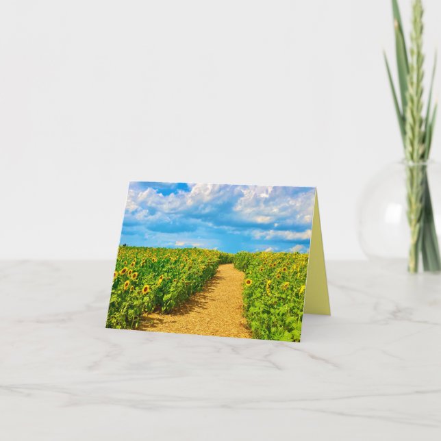 Tarjeta de ruta de girasol (Anverso)