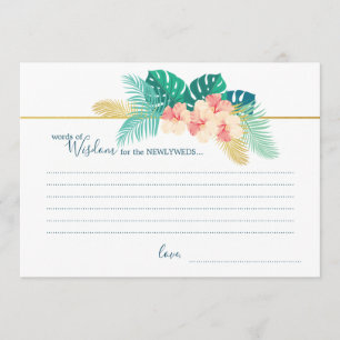 Tarjeta de Sabiduría de Boda con Hibisco Hawaiano 