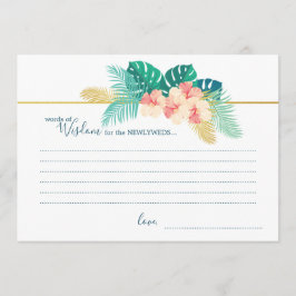Tarjeta de Sabiduría de Boda de Hibisco Hawaiano d