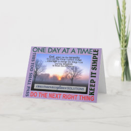 tarjeta de sabiduría del lema de recuperación 25