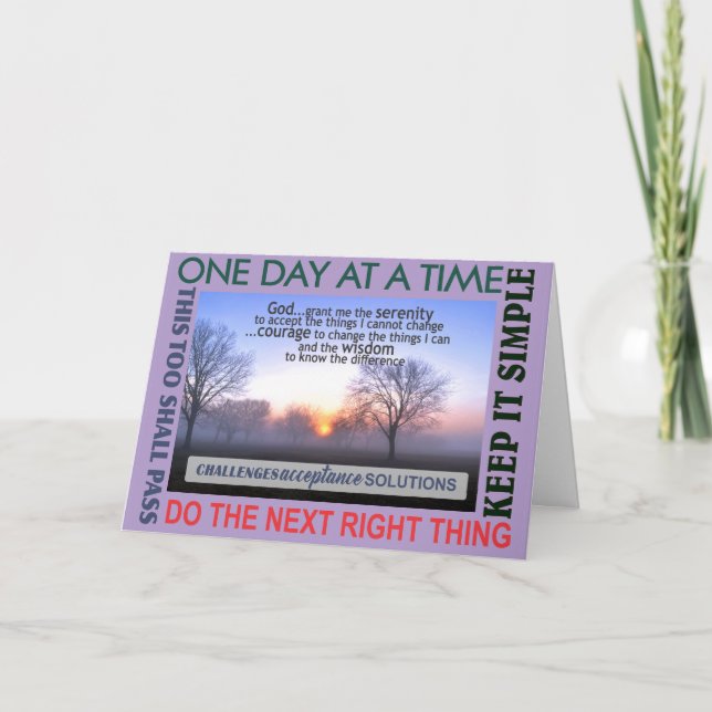 tarjeta de sabiduría del lema de recuperación 25 (Anverso)