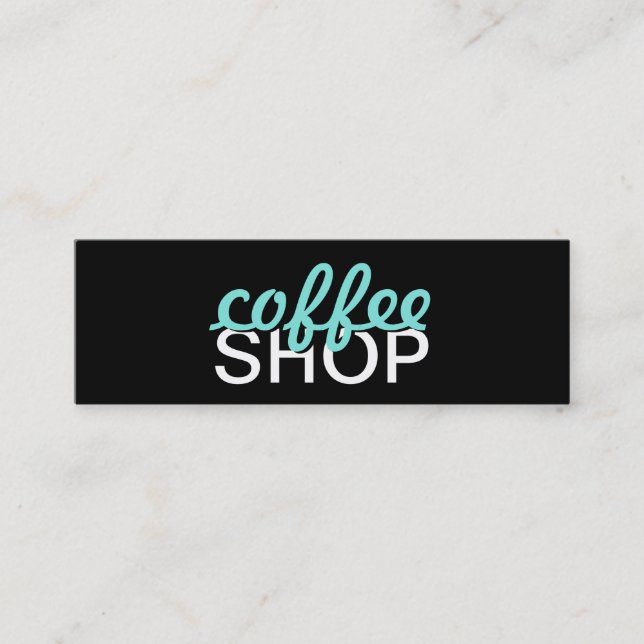 tarjeta de sacador de la cafetería (Anverso)