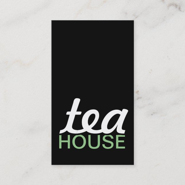 tarjeta de sacador de la casa de té (Anverso)