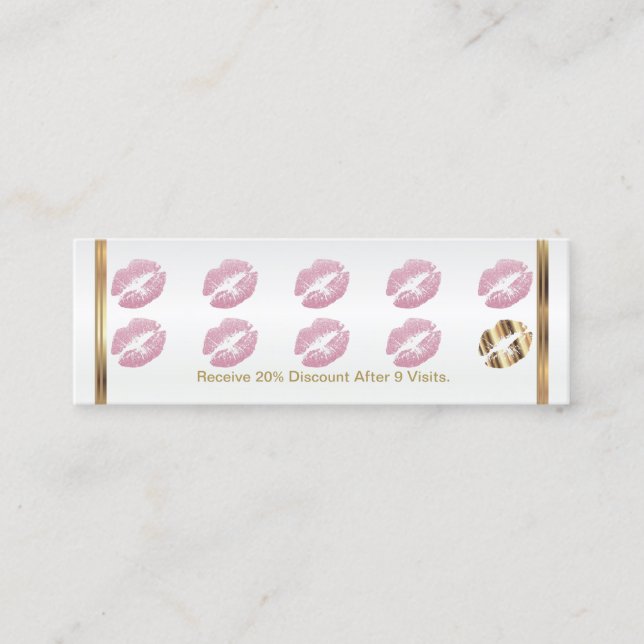 Tarjeta de sacador de la lealtad - purpurina (Anverso)