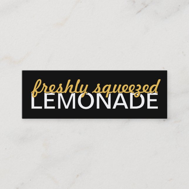 tarjeta de sacador de la limonada (Anverso)