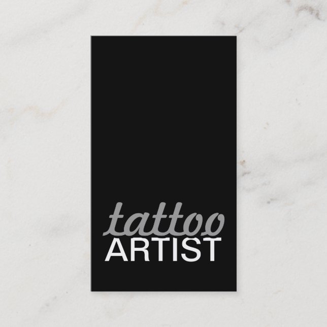 tarjeta de sacador del artista del tatuaje (Anverso)