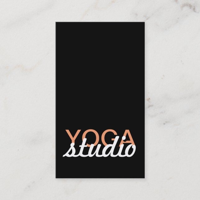 tarjeta de sacador del estudio de la yoga (Anverso)