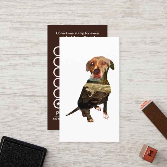 tarjeta de sacador del perro de la exposición (Anverso/Reverso In Situ)