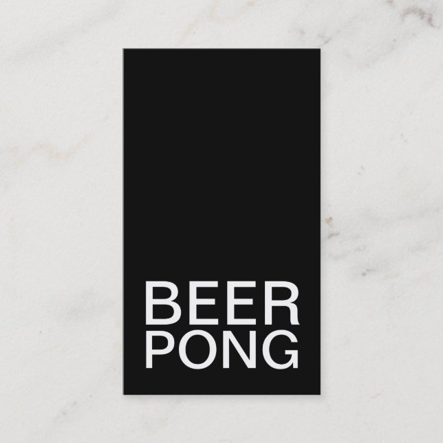 tarjeta de sacador del pong de la cerveza (Anverso)