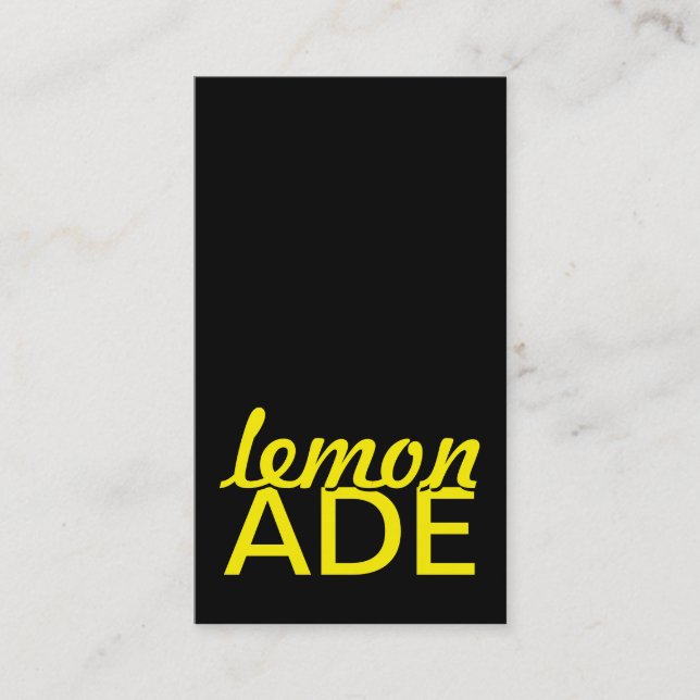 tarjeta de sacador del puesto de limonadas (Anverso)