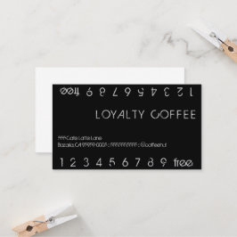 Tarjeta de sacador doble del café de la lealtad