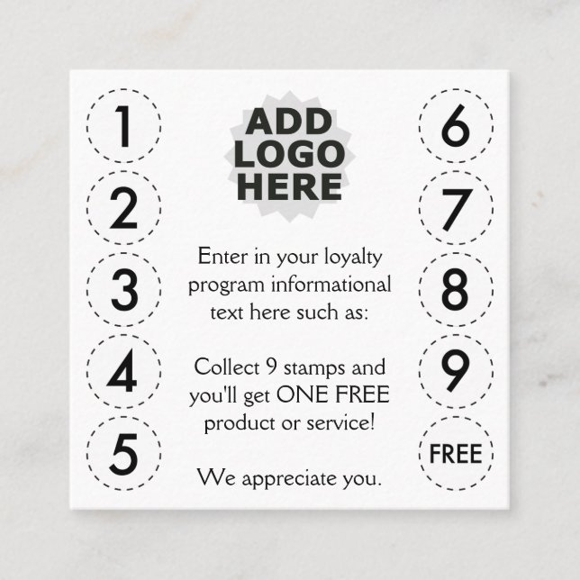 tarjeta de sacador llana (Anverso)