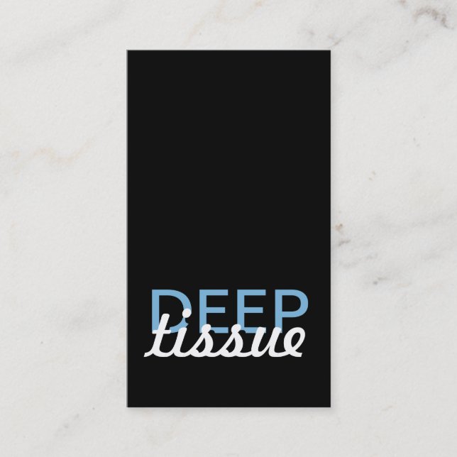 tarjeta de sacador profunda del masaje del tejido (Anverso)