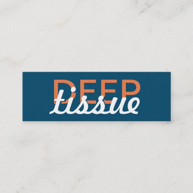 tarjeta de sacador profunda del masaje del tejido (Anverso)