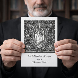 Tarjeta de sacerdote católico para la oración del 