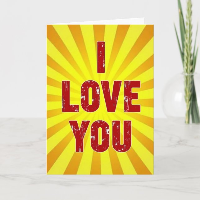 Tarjeta de Salida del Sol 'Te Amo' (Anverso)