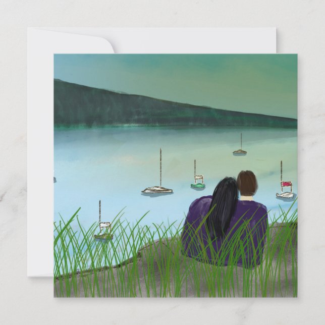 Tarjeta de salida nocturna romántica (Anverso)