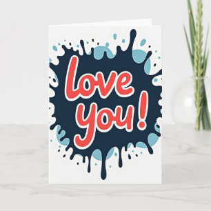 Tarjeta de Salpicadura de Amor
