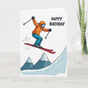 Tarjeta de Salto de Esquí de Aventura