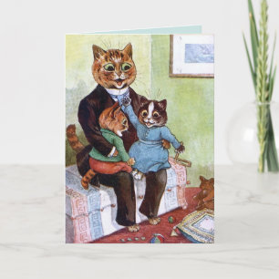 TARJETA DE SALUD DEL DÍA DEL PADRE CAT LOUIS WAIN
