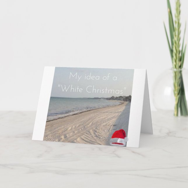 TARJETA DE SALUD PARA NAVIDADES DE PLAYA HUMORÍSTI (Anverso)