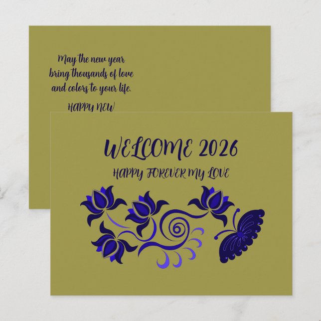 Tarjeta de saludo 2026 (Anverso / Reverso)