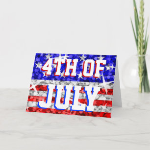 Tarjeta de saludo '4 de julio' de Glitz USA