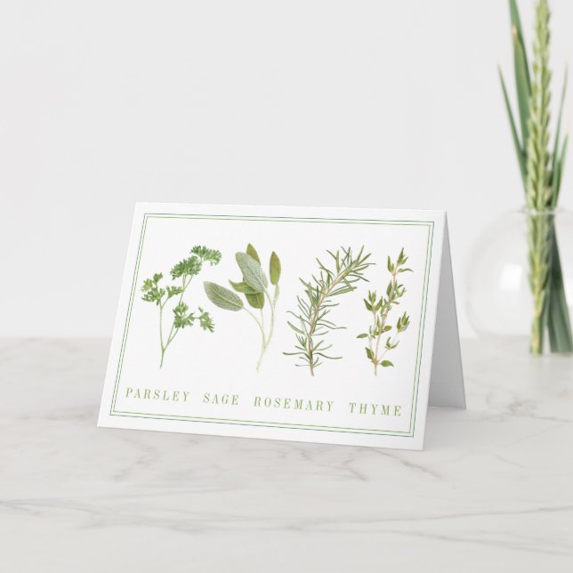 Tarjeta de saludo 4 HIERBAS FRESCAS (Anverso)
