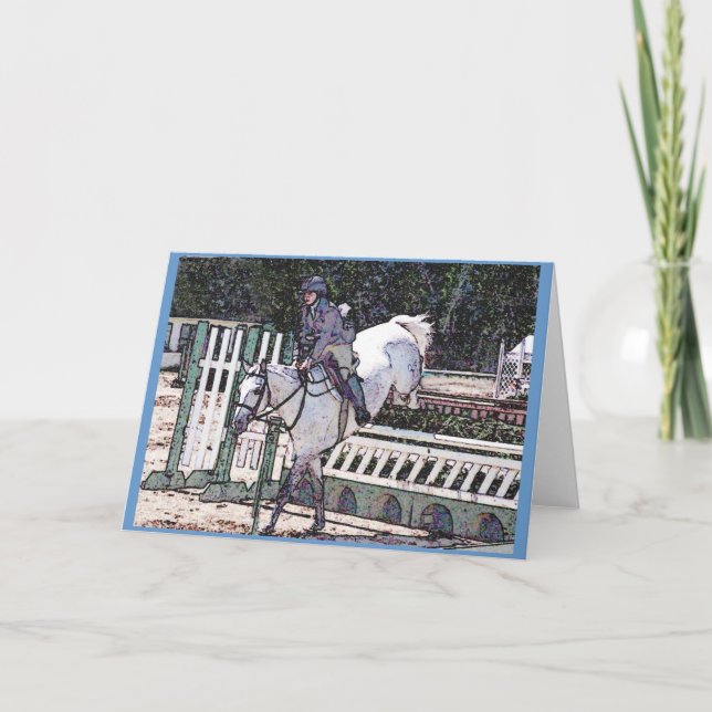 Tarjeta de saludo a caballo (Anverso)