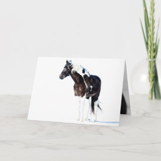 Tarjeta de saludo a caballo silvestre - pintura al