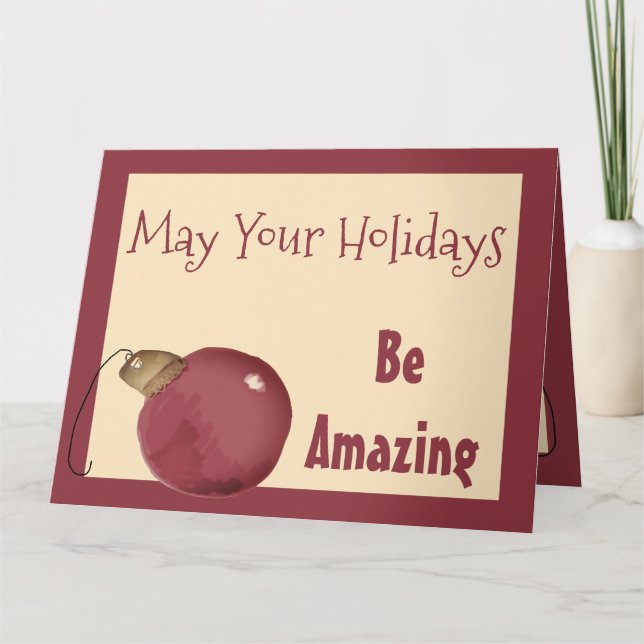 Tarjeta de saludo a los Navidades Cranberry Cream (Anverso)