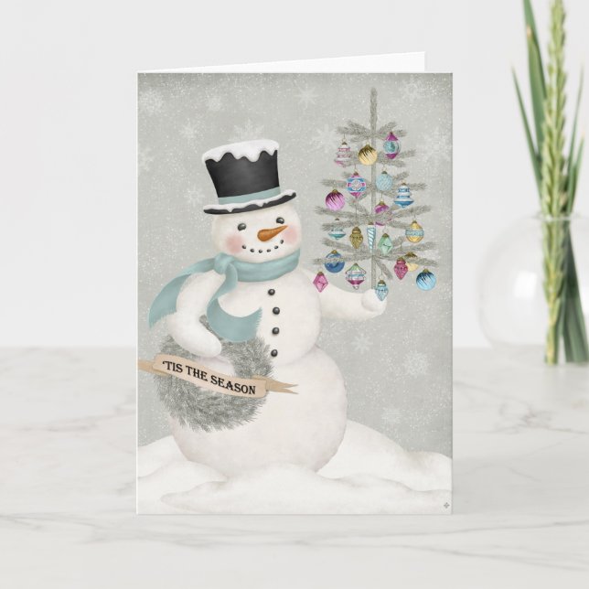 Tarjeta de saludo a los Navidades modernos y antig (Anverso)