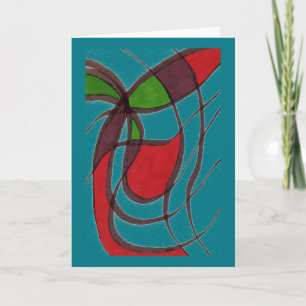 Tarjeta de saludo abstracta "Pescado volador"