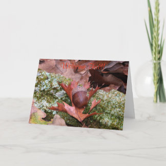 Tarjeta de saludo Acorn and Oak Leaf