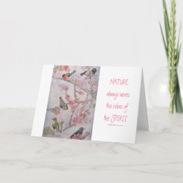 Tarjeta de saludo acuarela de los pájaros de poesí